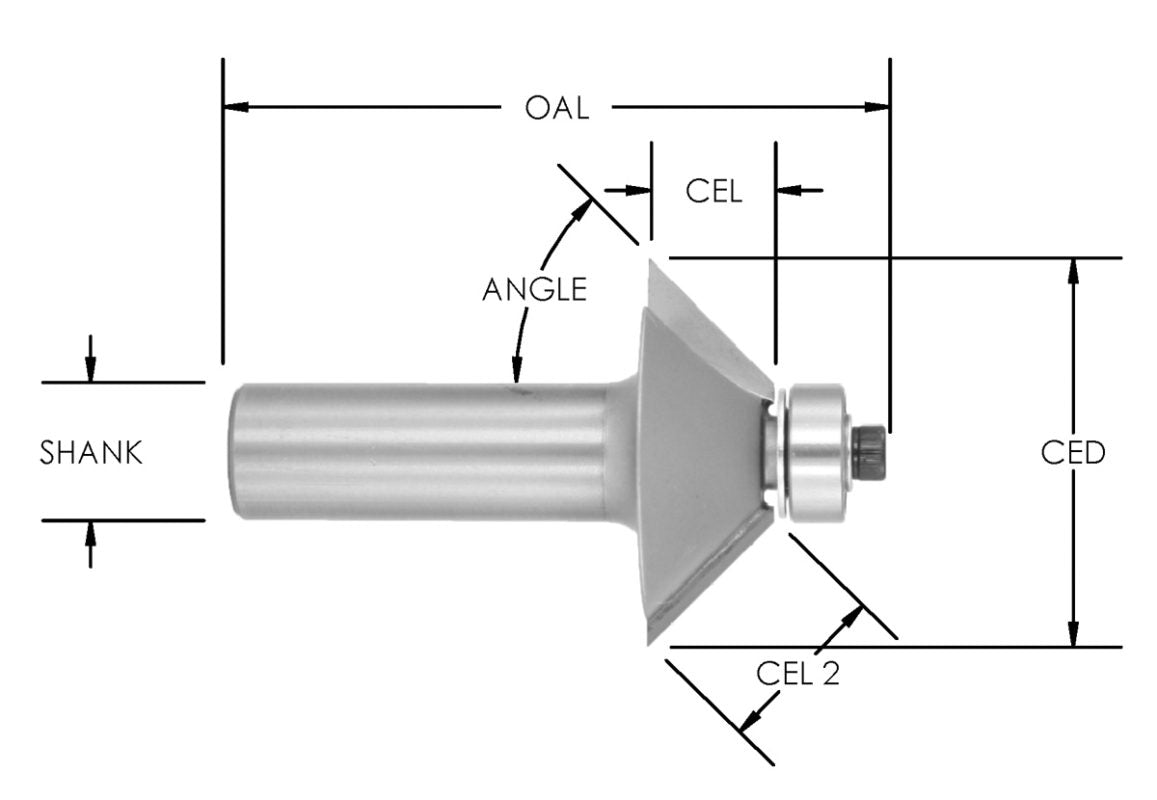 Carbide Chamfer Router Bit 